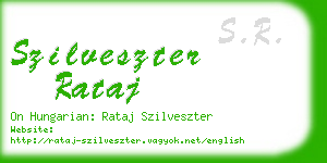 szilveszter rataj business card